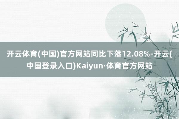 开云体育(中国)官方网站同比下落12.08%-开云(中国登录入口)Kaiyun·体育官方网站