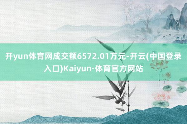 开yun体育网成交额6572.01万元-开云(中国登录入口)Kaiyun·体育官方网站