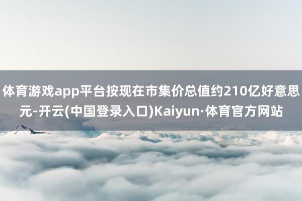 体育游戏app平台按现在市集价总值约210亿好意思元-开云(中国登录入口)Kaiyun·体育官方网站