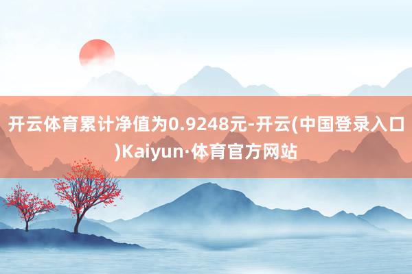 开云体育累计净值为0.9248元-开云(中国登录入口)Kaiyun·体育官方网站