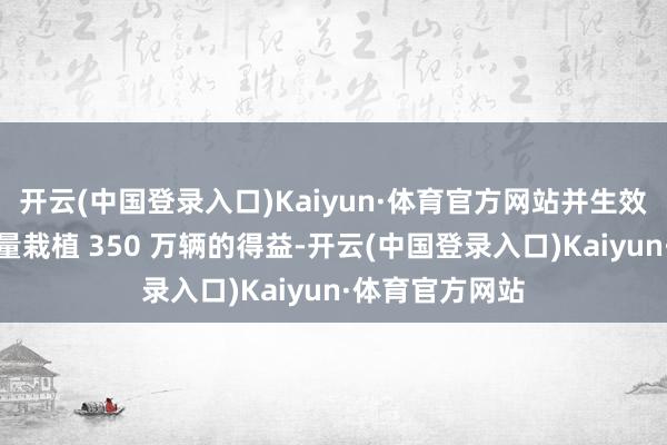 开云(中国登录入口)Kaiyun·体育官方网站并生效杀青了累计销量栽植 350 万辆的得益-开云(中国登录入口)Kaiyun·体育官方网站