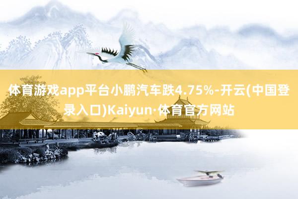 体育游戏app平台小鹏汽车跌4.75%-开云(中国登录入口)Kaiyun·体育官方网站