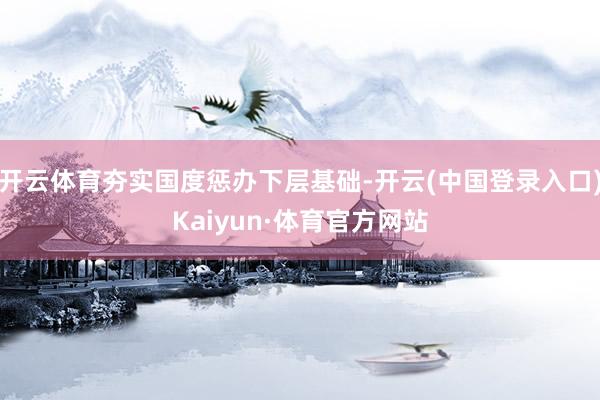 开云体育夯实国度惩办下层基础-开云(中国登录入口)Kaiyun·体育官方网站