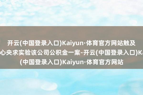 开云(中国登录入口)Kaiyun·体育官方网站触及上海市公积金处置中心央求实验该公司公积金一案-开云(中国登录入口)Kaiyun·体育官方网站