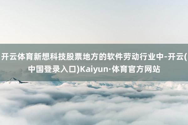 开云体育新想科技股票地方的软件劳动行业中-开云(中国登录入口)Kaiyun·体育官方网站