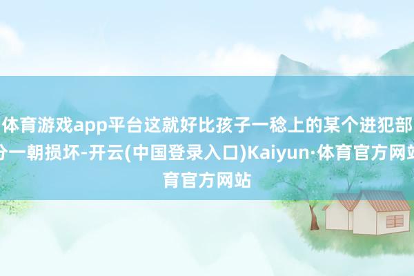 体育游戏app平台这就好比孩子一稔上的某个进犯部分一朝损坏-开云(中国登录入口)Kaiyun·体育官方网站