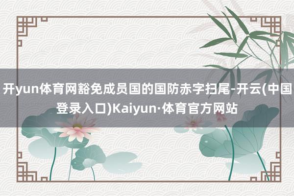 开yun体育网豁免成员国的国防赤字扫尾-开云(中国登录入口)Kaiyun·体育官方网站