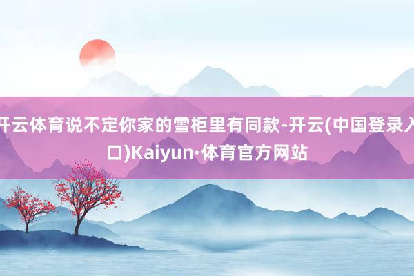 开云体育说不定你家的雪柜里有同款-开云(中国登录入口)Kaiyun·体育官方网站