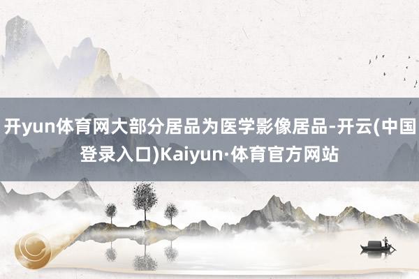开yun体育网大部分居品为医学影像居品-开云(中国登录入口)Kaiyun·体育官方网站