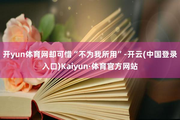 开yun体育网却可惜“不为我所用”-开云(中国登录入口)Kaiyun·体育官方网站