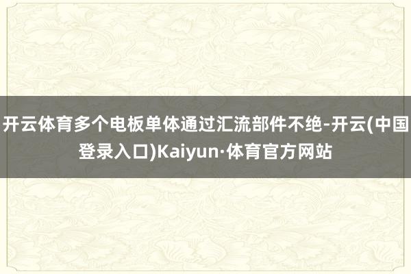 开云体育多个电板单体通过汇流部件不绝-开云(中国登录入口)Kaiyun·体育官方网站