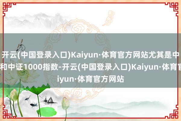 开云(中国登录入口)Kaiyun·体育官方网站尤其是中证2000和中证1000指数-开云(中国登录入口)Kaiyun·体育官方网站