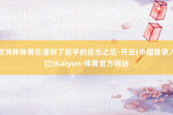 欧洲杯体育在遭到了敌手的反击之后-开云(中国登录入口)Kaiyun·体育官方网站