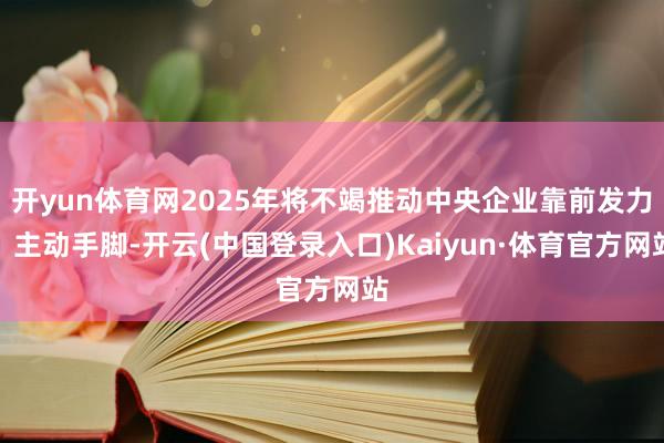 开yun体育网2025年将不竭推动中央企业靠前发力、主动手脚-开云(中国登录入口)Kaiyun·体育官方网站